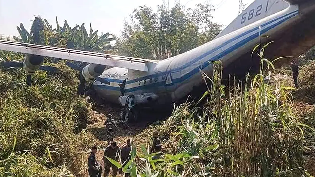 Myanmar military plane skids off tarmac in Mizoram