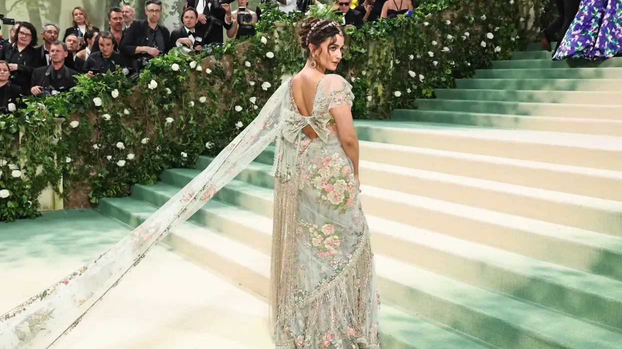 Met Gala 2024: Alia Bhatt walks in floral saree by Sabyasachi