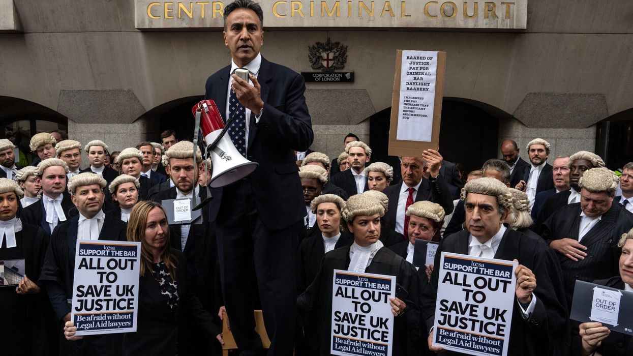 In 2022, as chair of the Criminal Bar Association, Jo Sidhu led strikes over legal aid rates, which resulted in the suspension of court proceedings in England and Wales. (Photo: Getty Images)