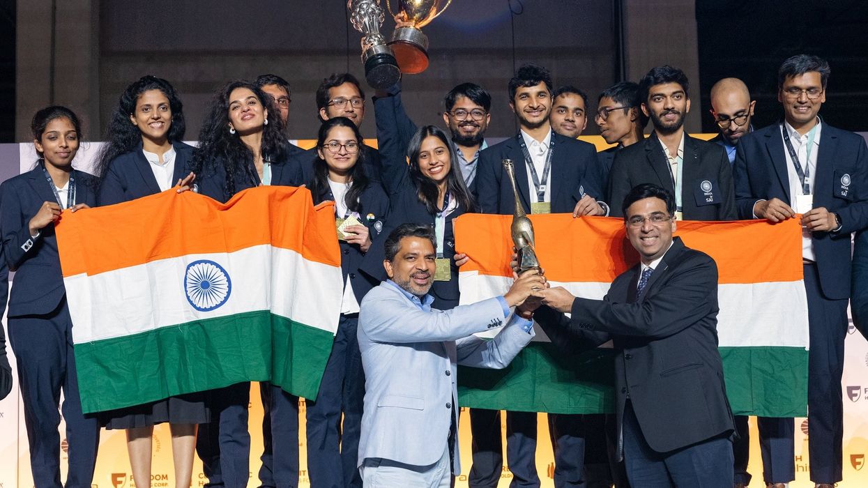 India joins China and the former Soviet Union as the only countries to win both men’s and women’s gold medals in the same edition of the Chess Olympiad. (Photo: X/@FIDE_chess)