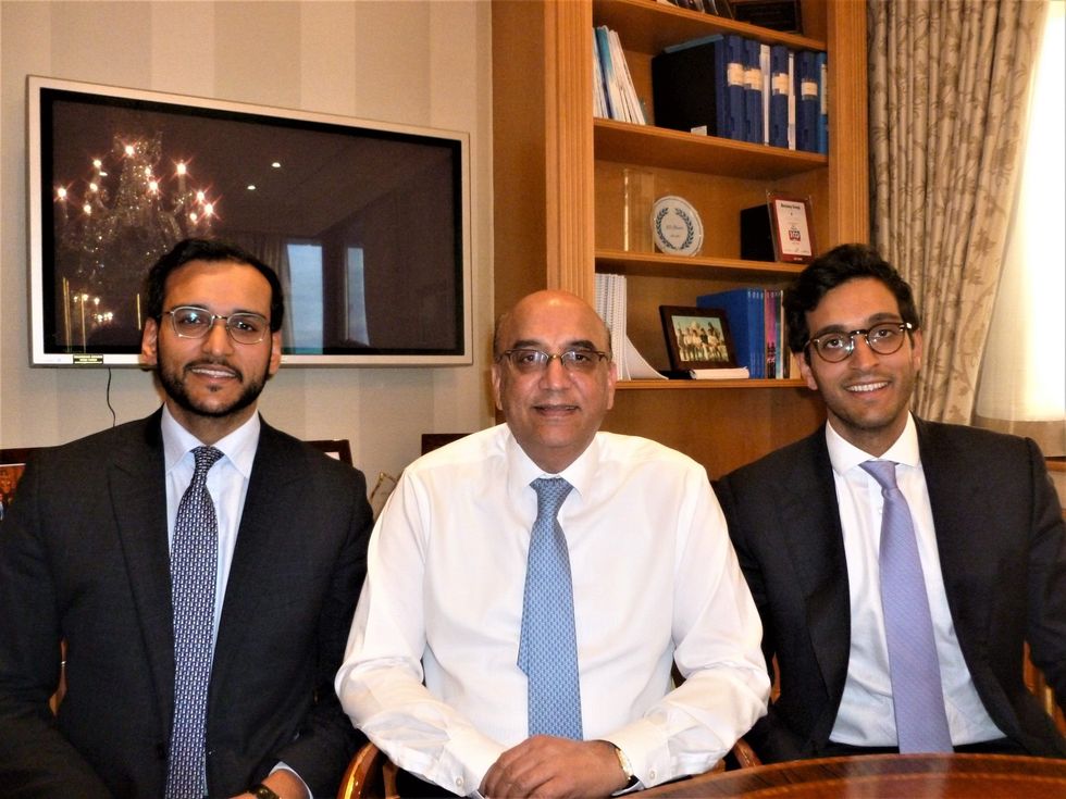 INSET 1A Zameer Choudrey with sons Umair left and Haider right 2 Nov 2021