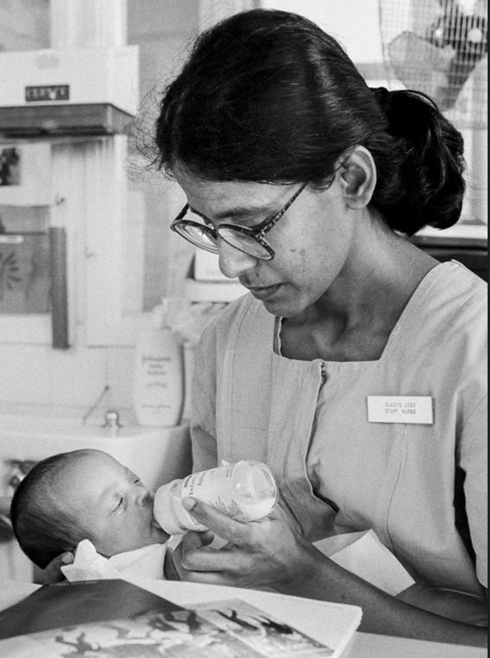 INSET 2 Central Middlesex Hospital from the Migration Museums Heart of the Nation exhibition ©RoyMehta 2