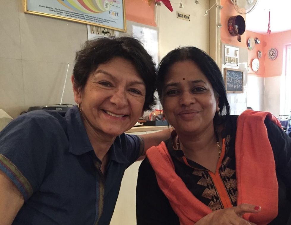 INSET 2 Photo 5 Shelley King with Geeta Venkadakrishnan late director of the Hope Foundation India