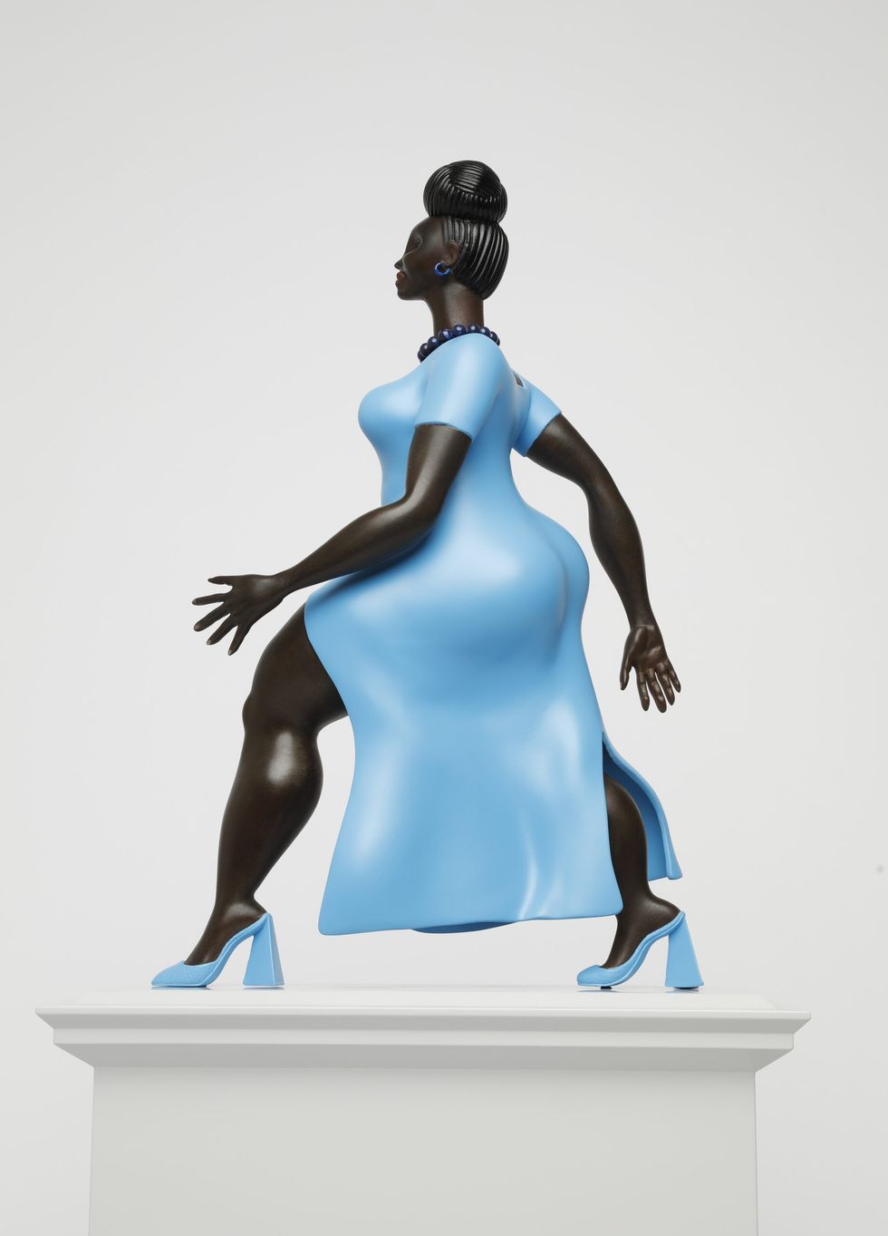INSET 3 Fourth Plinth. Tschabalala Self. Lady in Blue. Credit James O Jenkins 19 February 2024