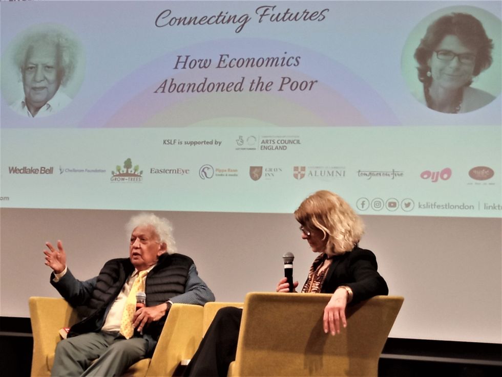 INSET 3 KSLF pic four Meghnad Desai left in conversation with Vicky Pryce 6 June 2023