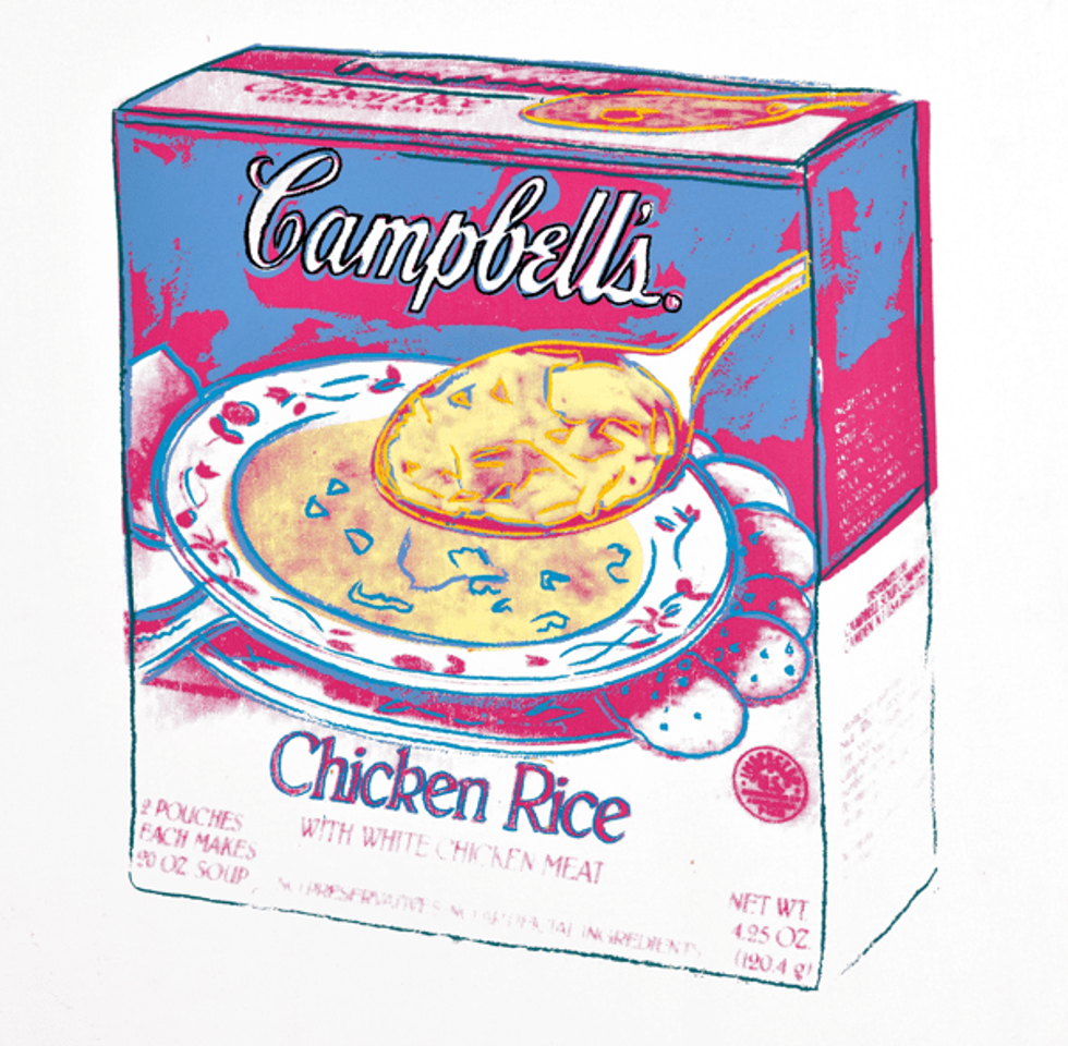 INSET 4 Amita Suman choice Andy Warhol Campbells Soup Box Chicken Rice. 100000 150000 Courtesy Sothebys
