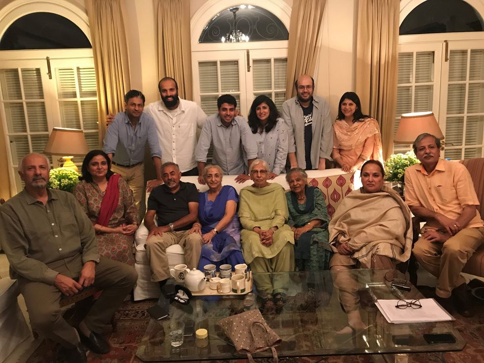 INSET Dinesh Dhamija extreme left with his family in 2015. 31 October 2021