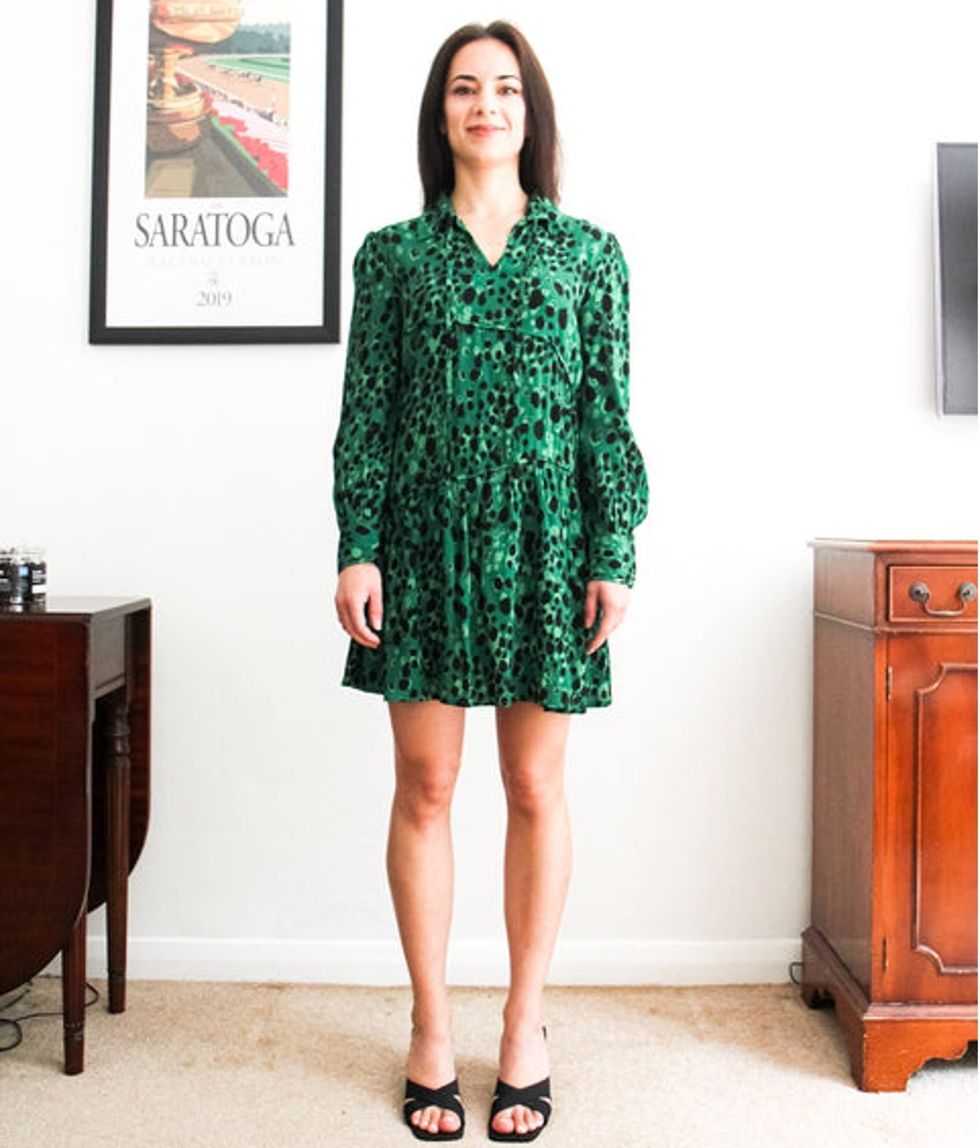 INSET IMAGE Isla Tie Neck Mini Dress 45 Kloth London e1662620143837