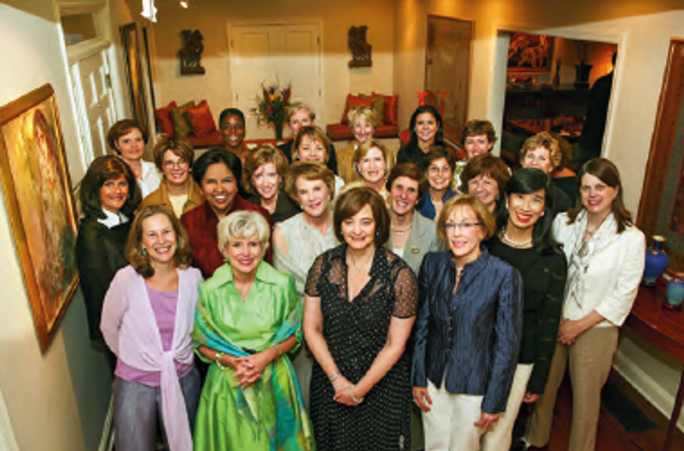 INSET Indra Nooyi with Cherie Blair e1635835931610