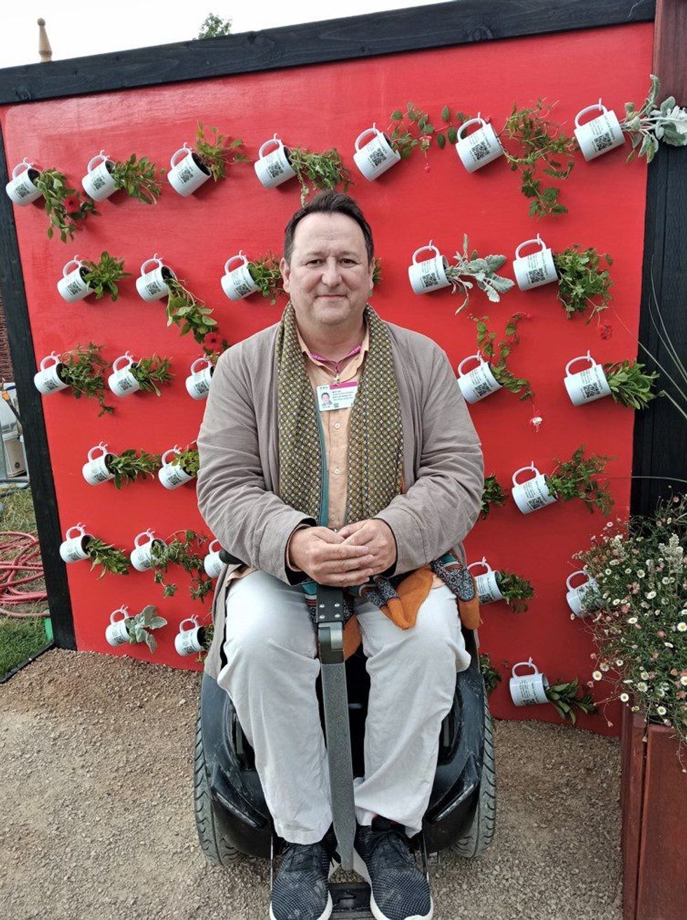 INSET Mark Lane of Budget Friendly Gardens Hampton Court Palace Flower Show 2023 pic five
