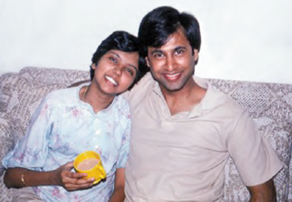INSET Nooyi and husband Raj in the early days of their marriage CREDIT Indra Nooyi e1635835724786