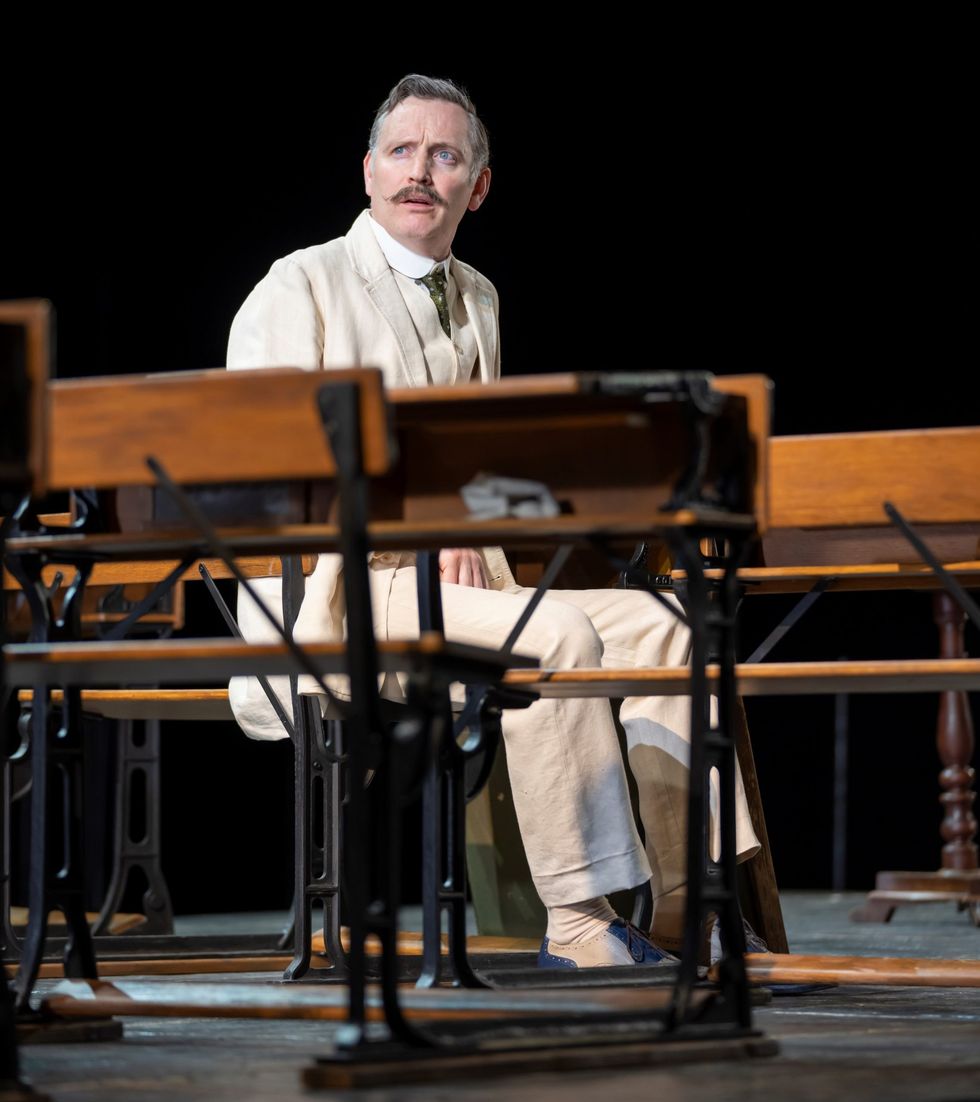 INSET Rufus Wright The Squire in rehearsal for The Corn is Green at the National Theatre Photograph by Johan Persson 27147