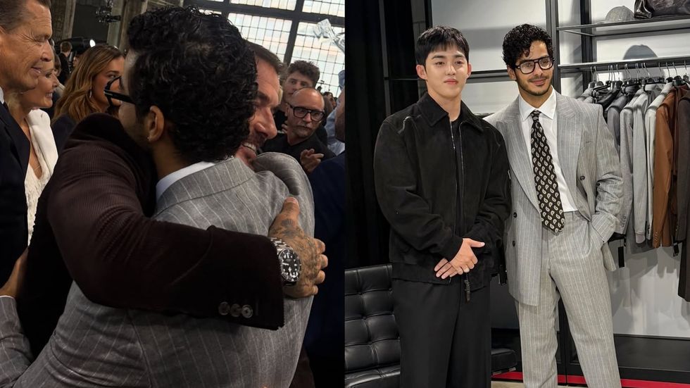 Ishaan Khatter hugs David Beckham