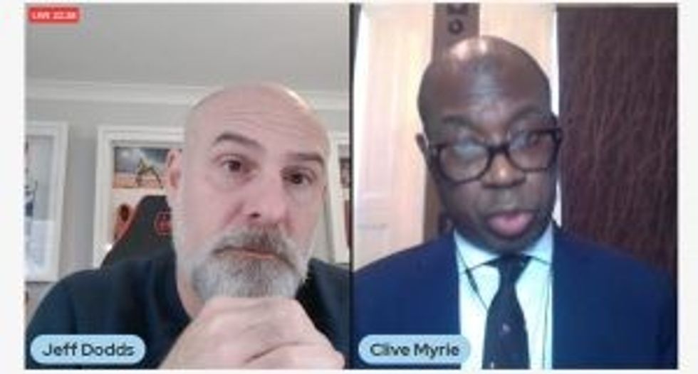 Jeff Dodds and Clive Myrie