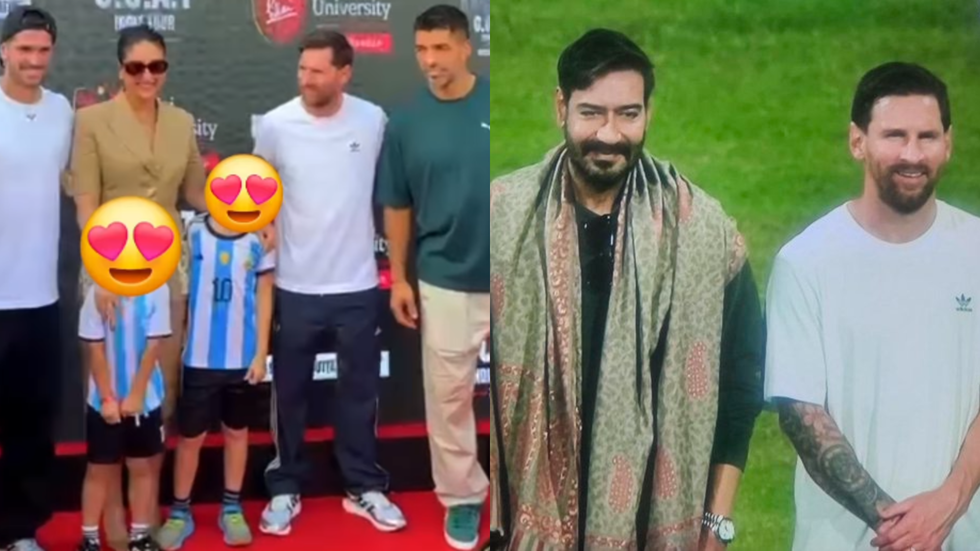 Kareena Kapoor and ajay devgn meet Messi