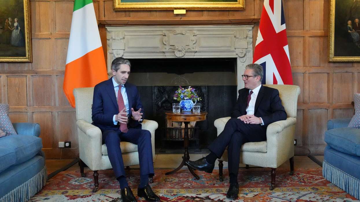 Keir Starmer and Simon Harris speak during a bilateral meeting at Chequers on July 17, 2024 in Aylesbury. (Photo: Getty Images)