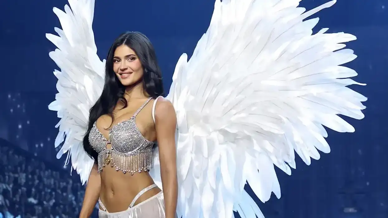 Kylie Jenner wearing the £37.6 million ($50 million) diamond Fantasy Bra at the 2026 Victoria's Secret Fashion Show