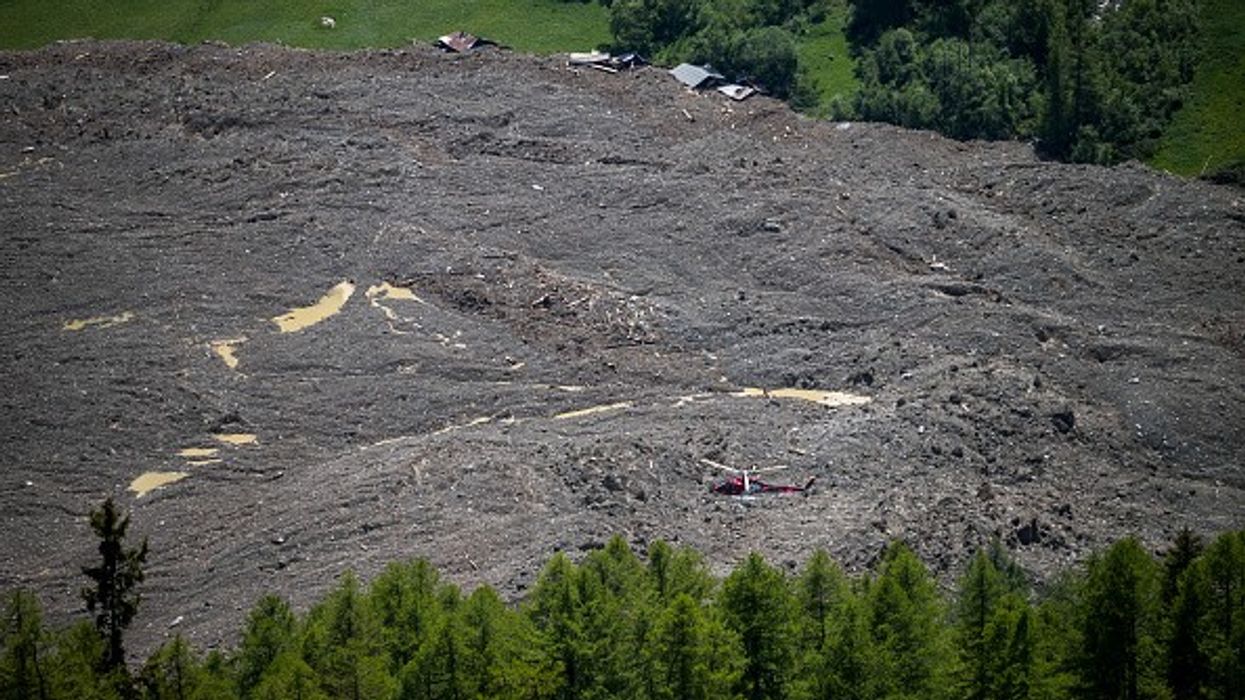 landslide nearly swallows Swiss Village