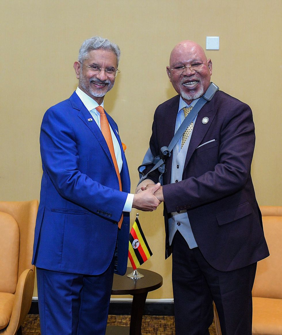 LEAD 1 Museveni INSET 2 Jaishankar CREDIT ANI photo