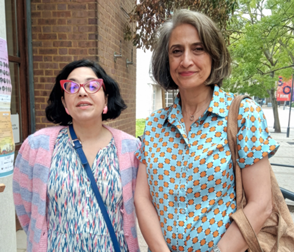 LEAD 1a KSLF pic one Moni Mohsin right with Faiza Khan 6 June 2023