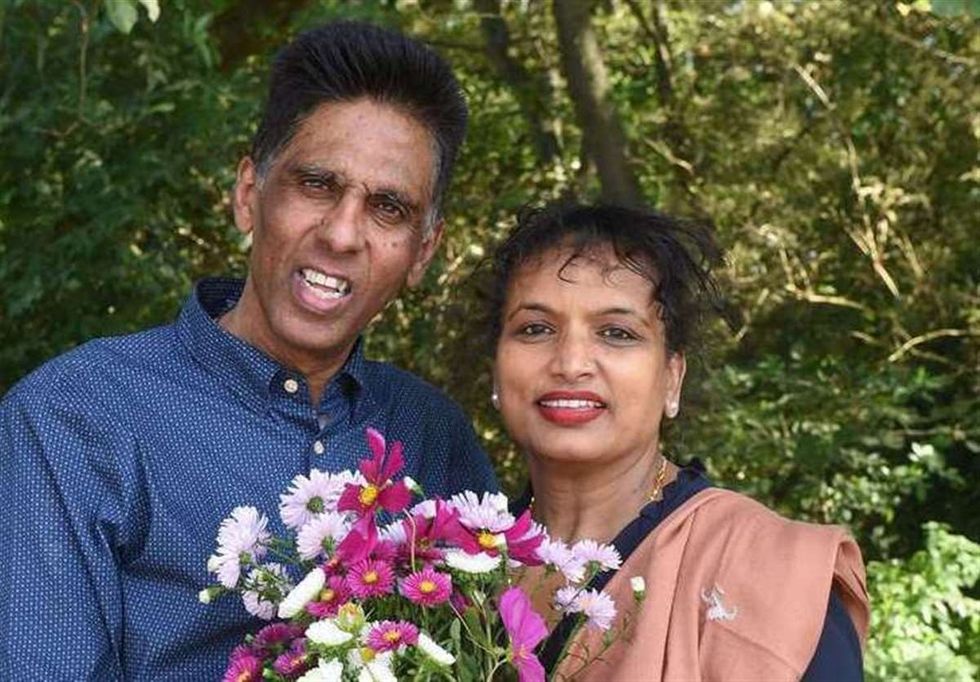 LEAD Hasmukh Shingadia with his wife Chandrika