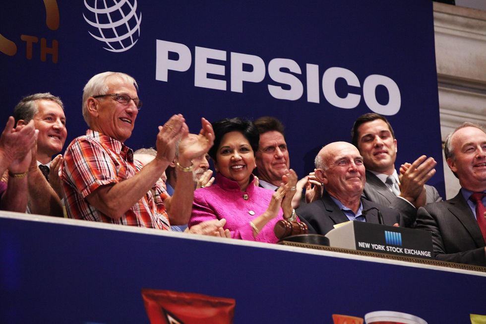 LEAD Indra Nooyi INSET PepsiCo stock exchange GettyImages 476362450