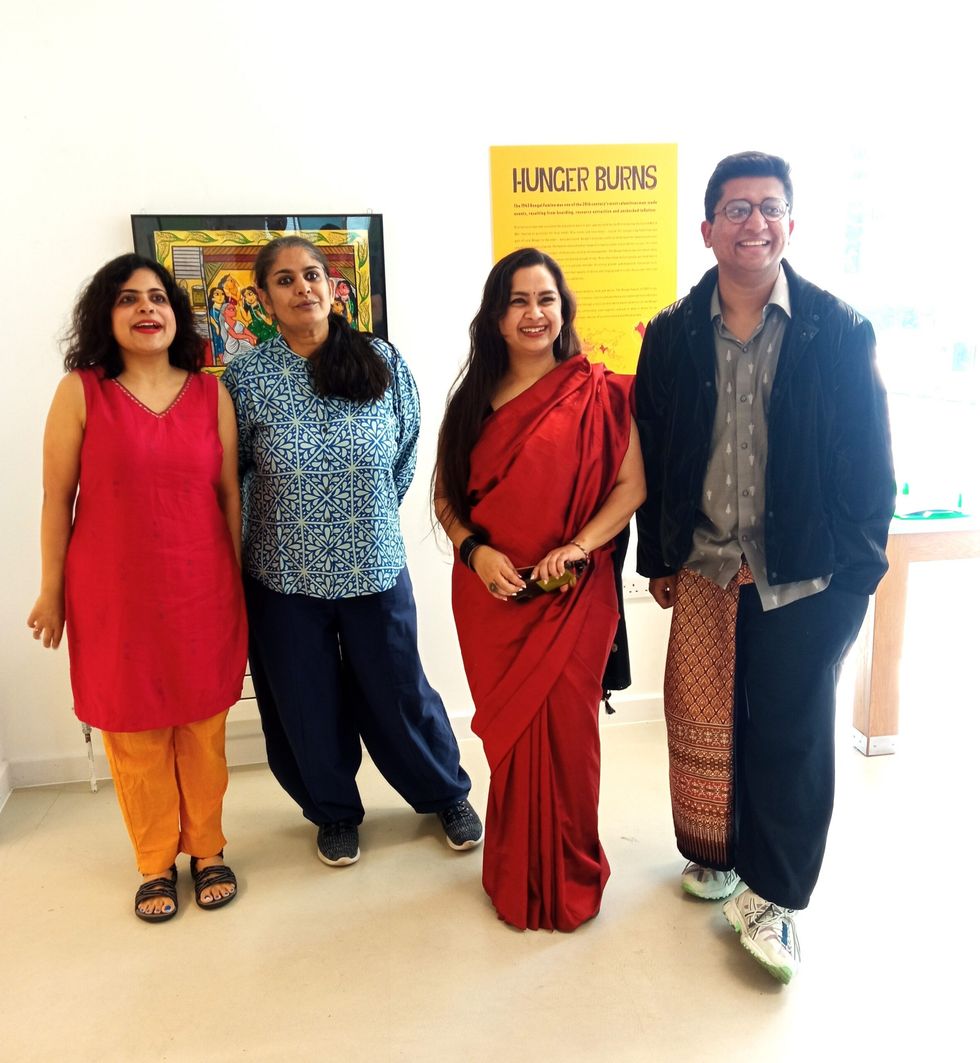 LEAD Inset 1 Hunger Burns. left to right. Diya Gupta. Sona Datta. Eeshita Azad. Sujatro Ghosh 27 May 2024