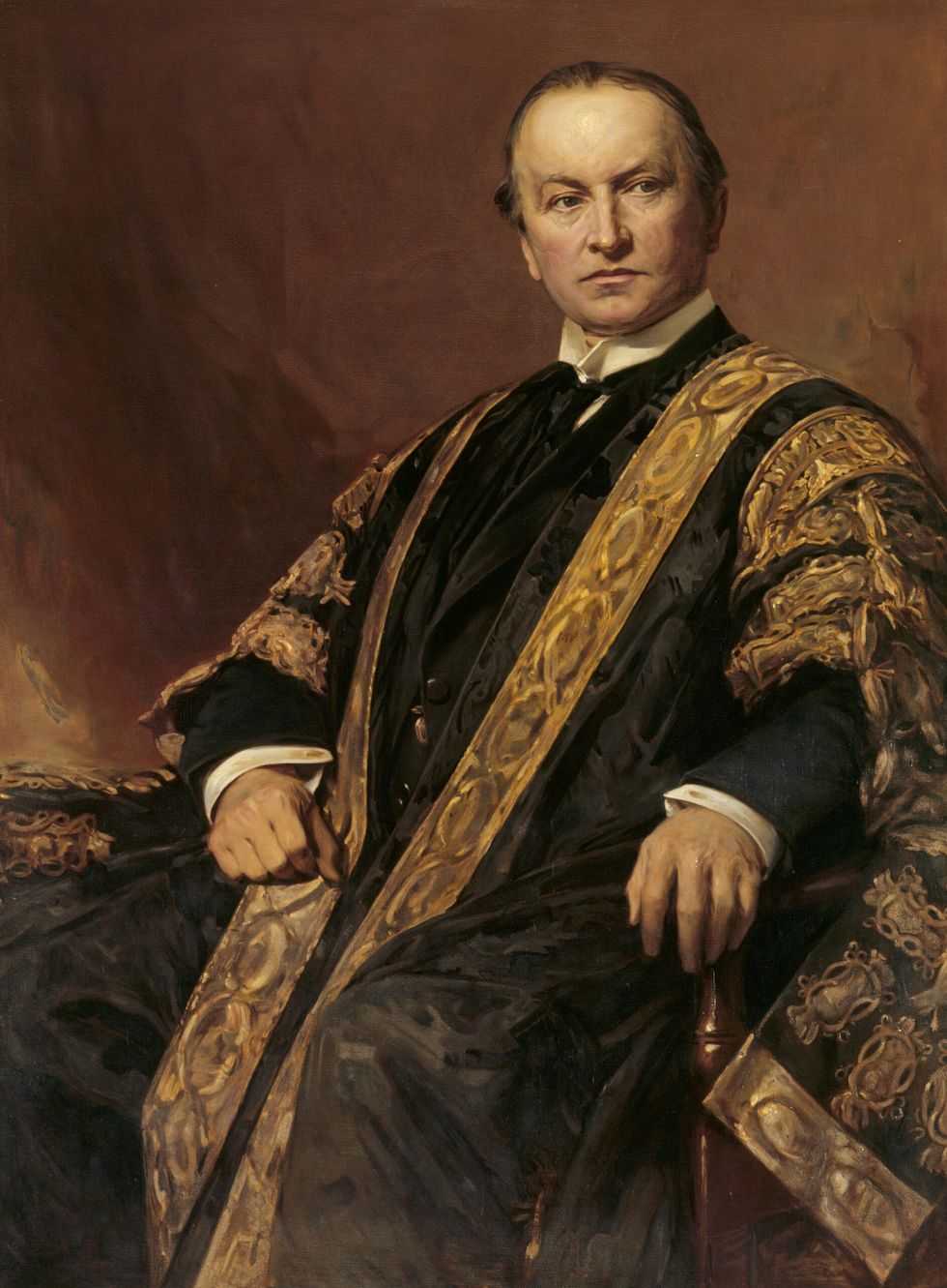 LEAD Inset 3 George Nathaniel Curzon in Robes of Chancellor of Oxford University by Sir Hubert von Herkomer \u00a9 NT Images