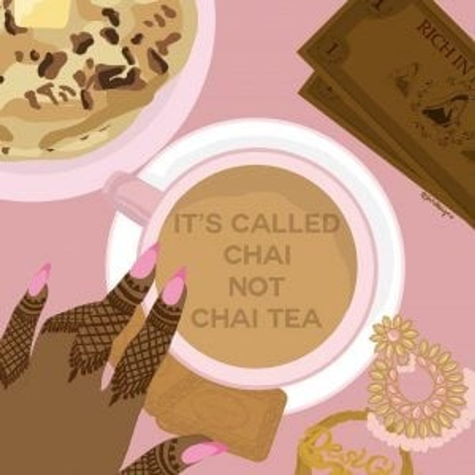 Lead inset art work CHAI NOT CHAI TEA by ZHK