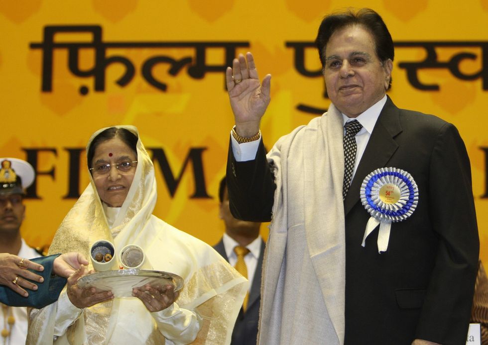 Lead inset Indian President Pratibha Patil L presents The Life Time Achievement award to Dilip Kumar R at the 54th National Film Awards Function 754 scaled
