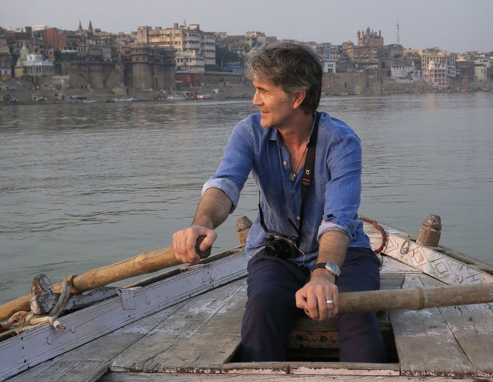 LEAD Marcus Hodge INSET Varanasi boat on the River Ganges