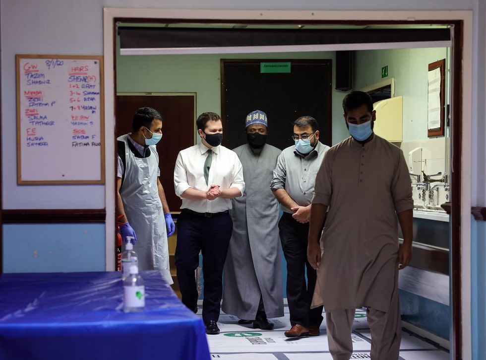 LEAD Vaccines Robert Jenrick at mosque