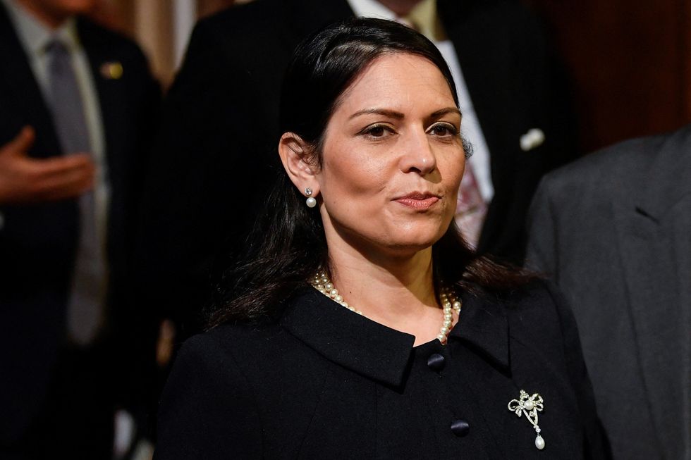 LEAD Violence girls INSET Priti Patel GettyImages 1240576198 1