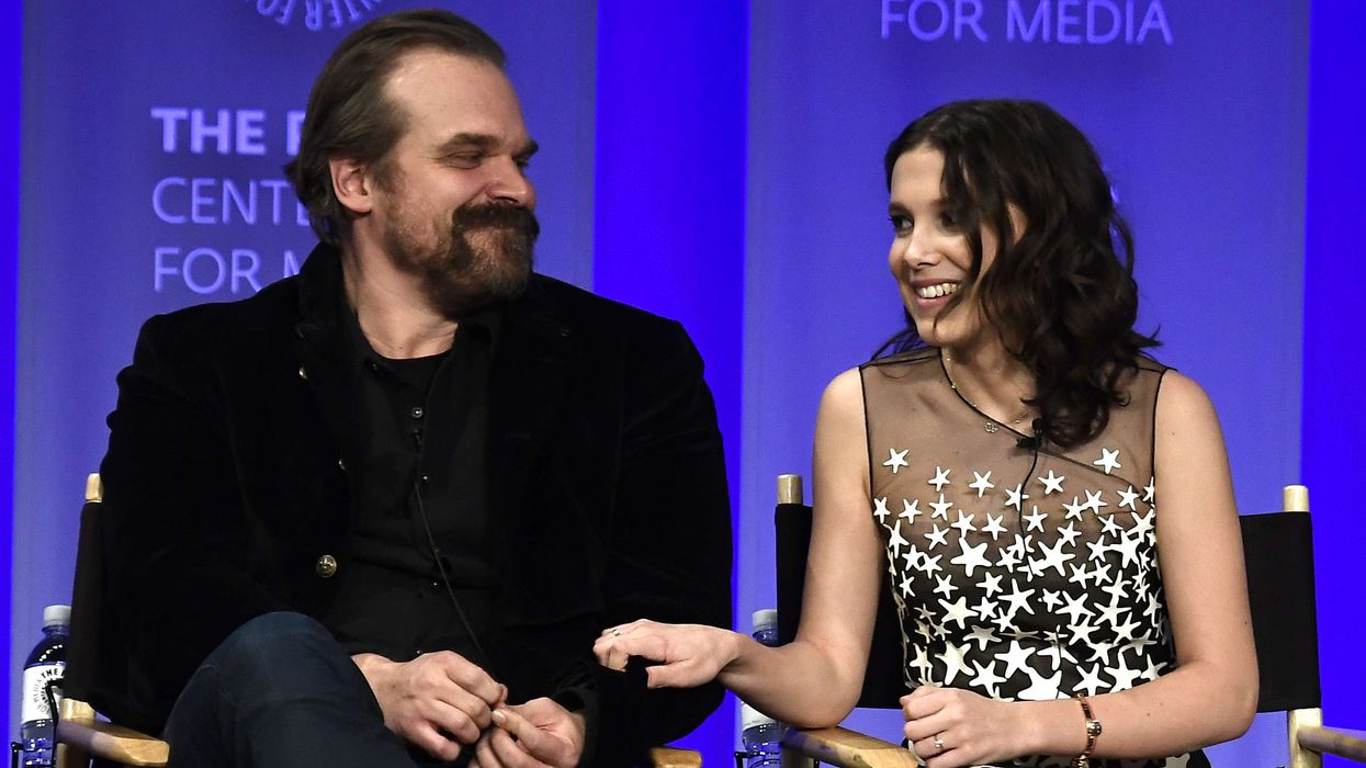 Millie Bobby Brown and David Harbour