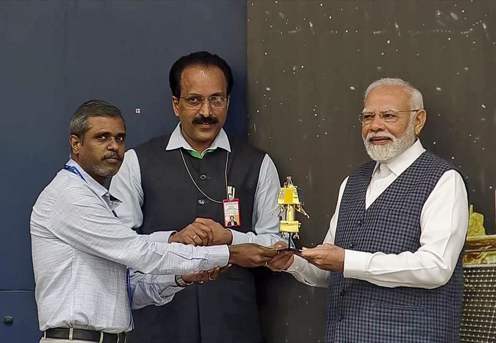 Modi Isro model CREDIT ANI Photo