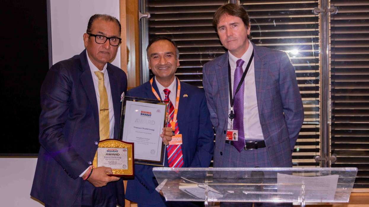 Neil Lal (centre) with Kamal Prabhakar and Andrew Grocock.