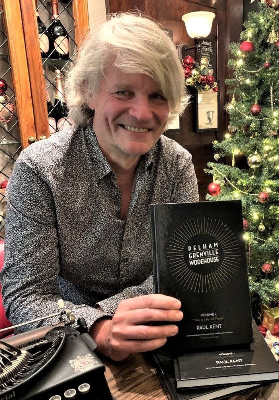 Paul Kent with his first volume on Wodehouse