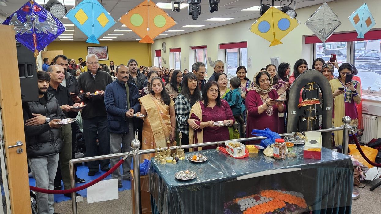 People celebrate Makar Sankranti in Leicester