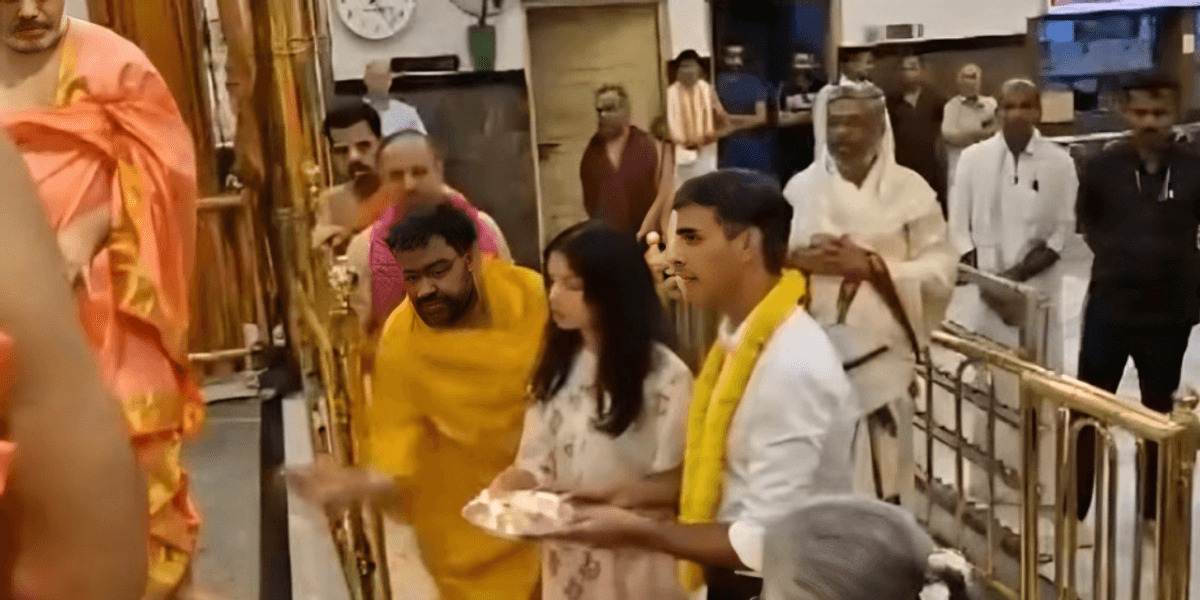 Sunak visits Bengaluru’s Raghavendra Swami Mutt with family | EasternEye