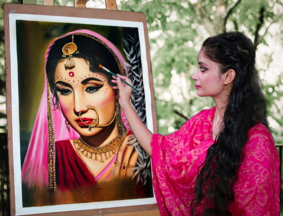 Portrait of Meena Kumari