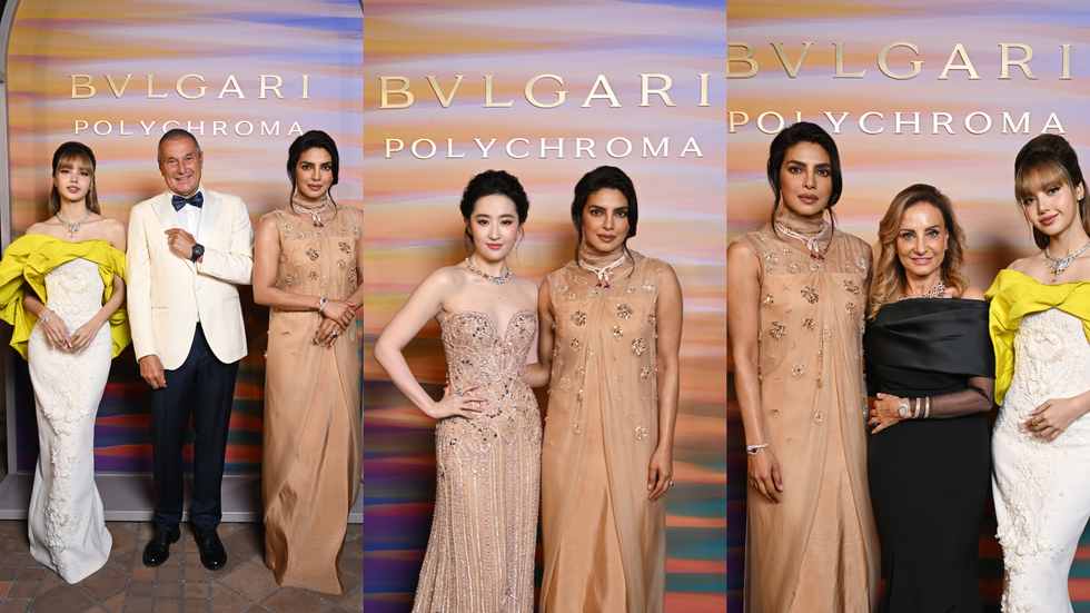 Priyanka Chopra Greets with Namaste at Bvlgari Event with Lisa & Liu Yifei