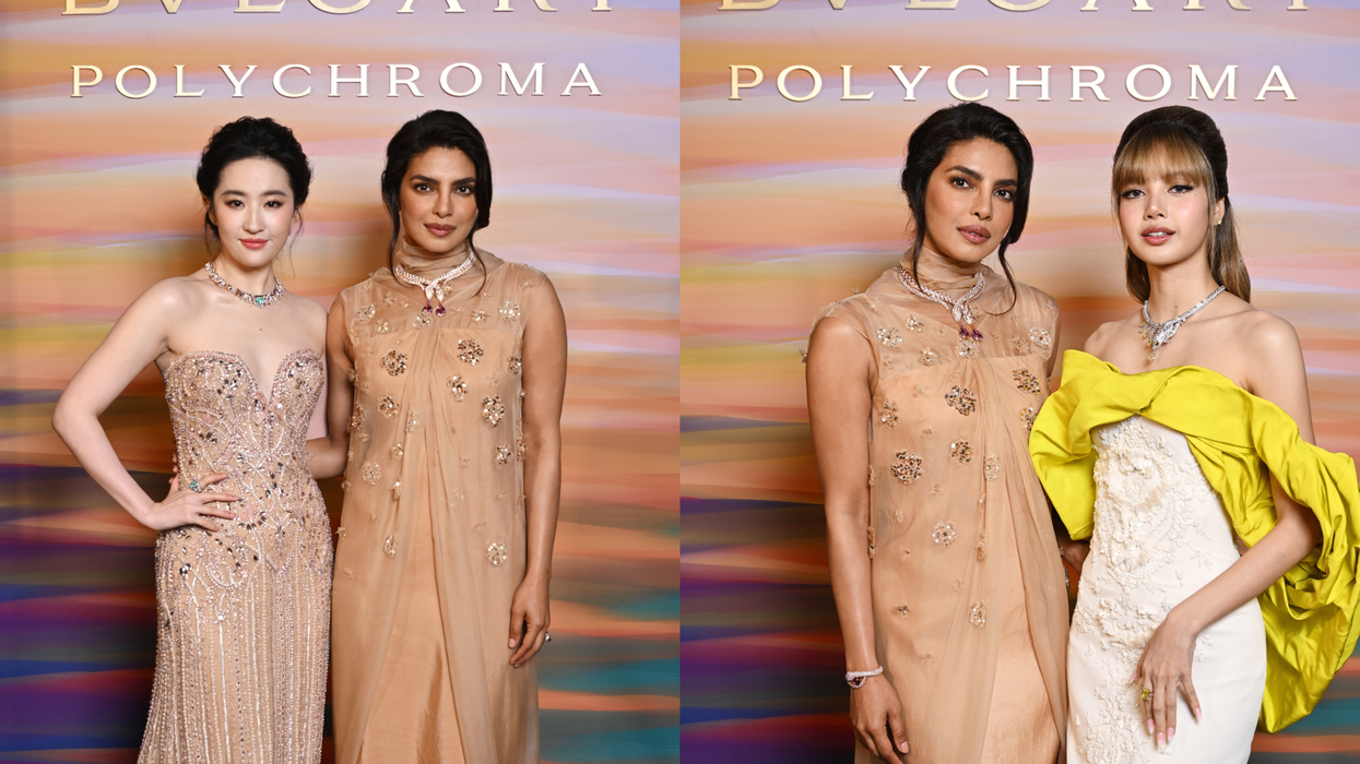 Priyanka Chopra Greets with Namaste at Bvlgari Event with Lisa & Liu Yifei