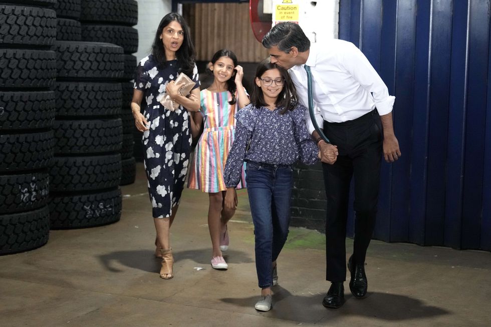 Rishi Sunak with family