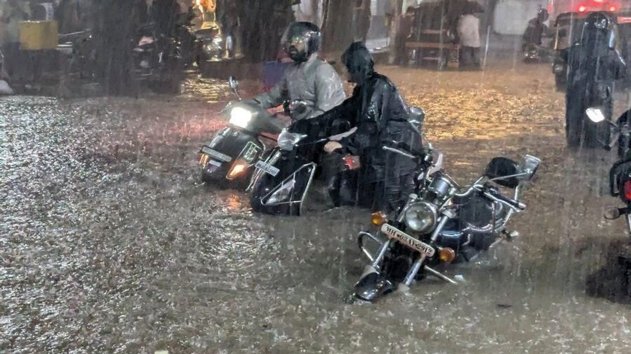 Roads in certain areas, like Sonapur in Bhandup, resembled rivers after the city received over 100 mm of rain in just five hours on Wednesday evening. (Photo credit: X/Twitter)