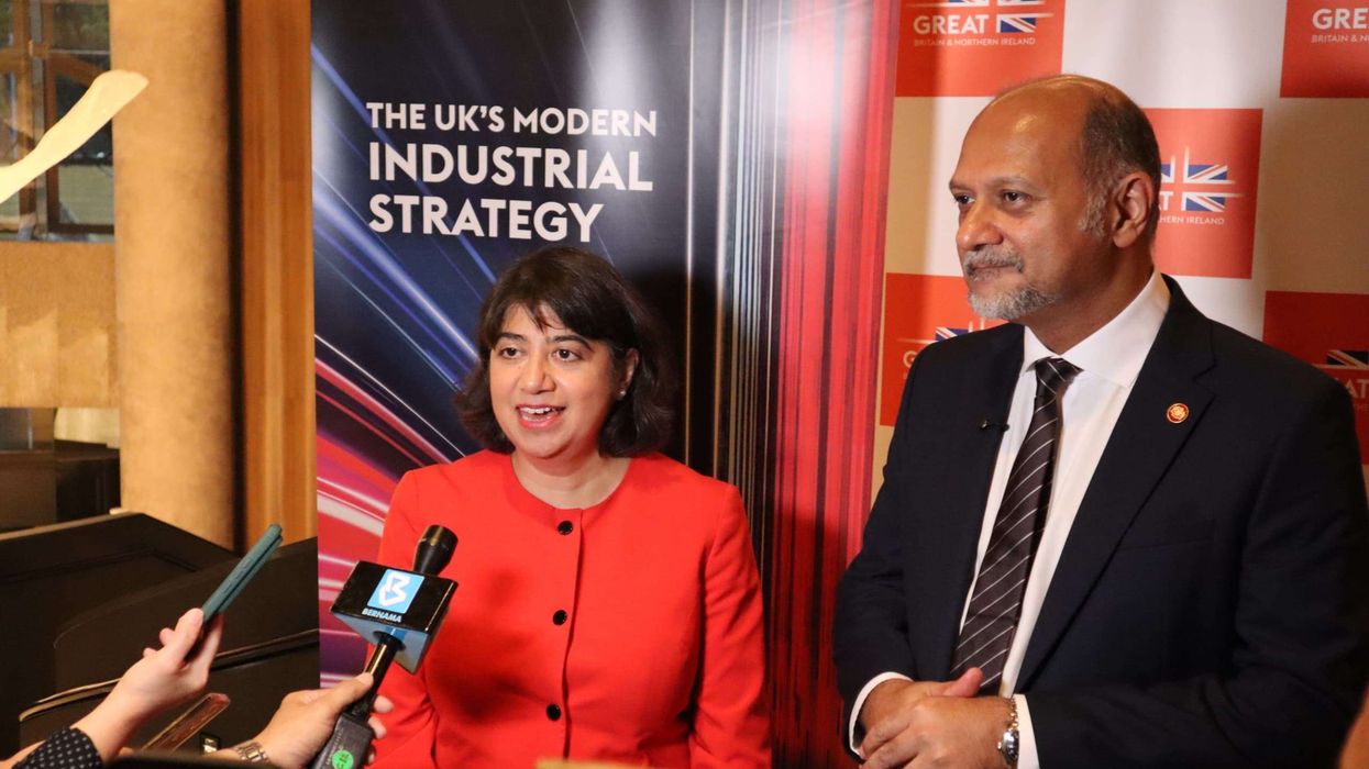 Seema Malhotra with Malaysian digital minister Gobind Singh Deo
