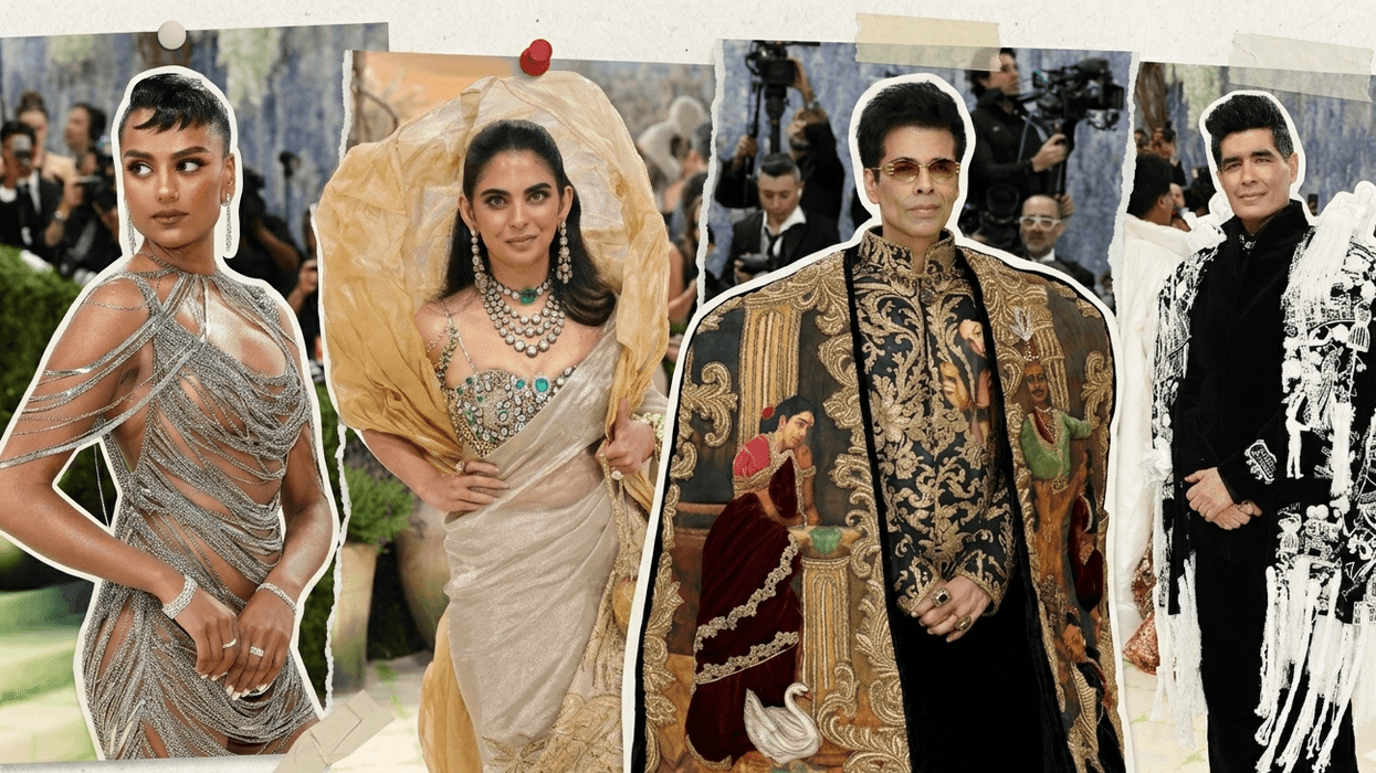 Simone Ashley, Isha Ambani, Karan Johar and Manish Malhotra