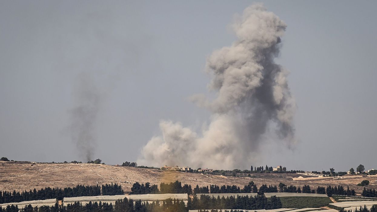 Smoke rises from a village across the border of Lebanon following a strike by the Israeli air force on October 04, 2024 in Rihaniya, Israel. (Photo: Getty Images)