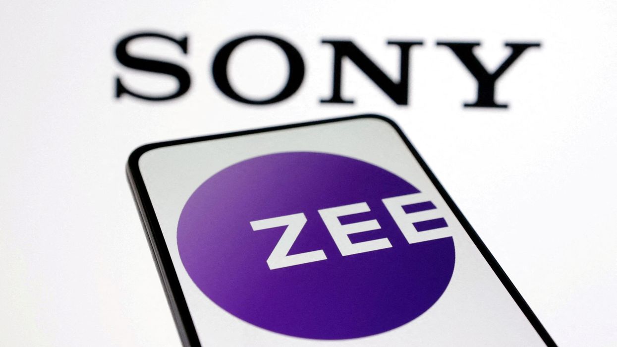 Sony and Zee logos are seen in this illustration taken January 30, 2024. (Photo credit: Reuters)