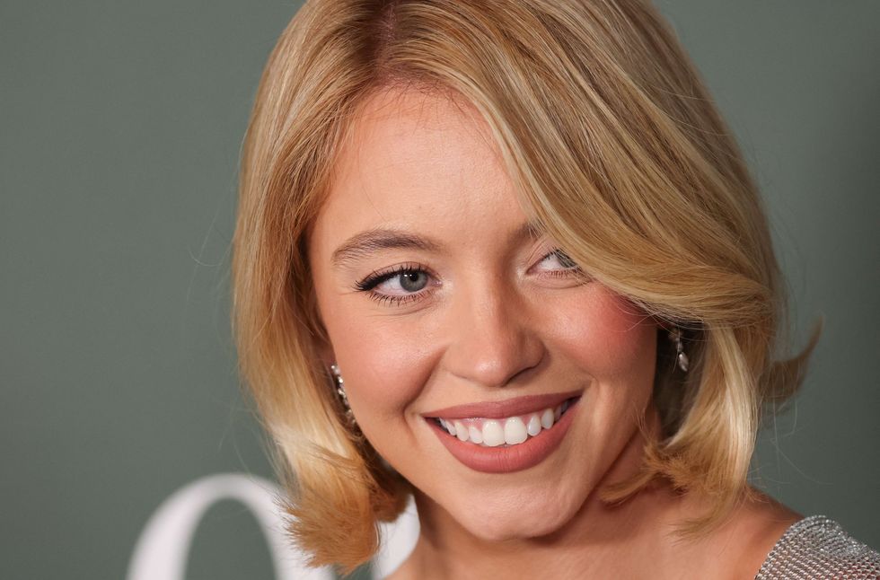 Sydney Sweeney in sheer dress