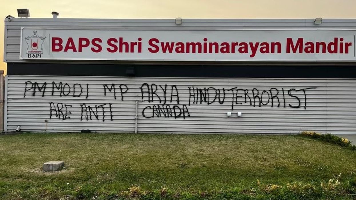 Temple in Canada vandalised